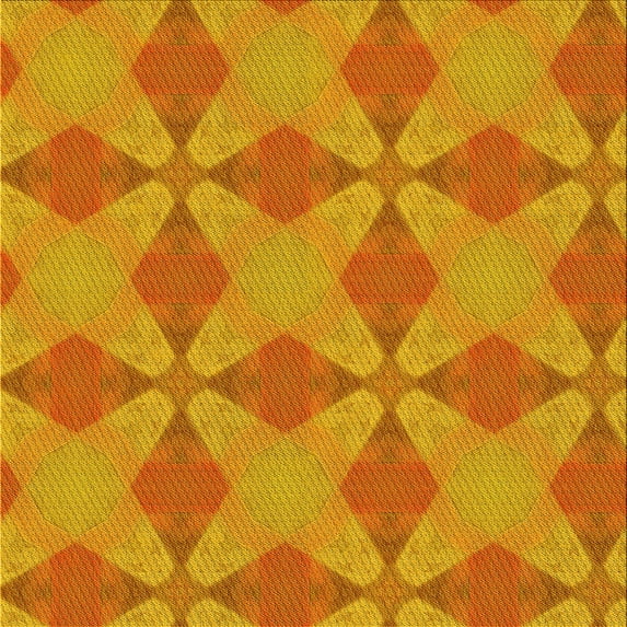 Ahgly Company Indoor Square Patterned Orange Red Orange Area Rugs, 4' Square