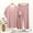Pink, variant on Pajama Set for Women Modal Blend Short Sleeve and Capri Pants Loungewear Two-Piece Soft Solid Color Home Wear