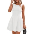 thumbnail image 1 of Vestido PRETTYGARDEN Summer A Line, casual, de negocios, blanco, para mujer, 1 of 8