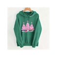 thumbnail image 5 of Zynoxe Hooded Sweatshirt Women with Kangaroo Pocket Drawstring Pullover Hoodie Realxed Long Sleeve Print Sweatshirts Fashionable Christmas Sweatshirts for Women #C Green M, 5 of 6