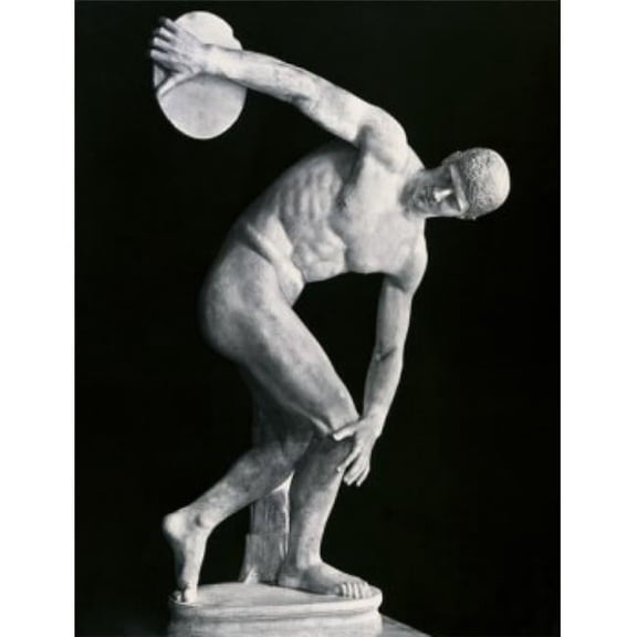 Discus Thrower Discobolus C. 450 Marble Museo Delle Terme Rome Poster Print - 18 x 24 in.