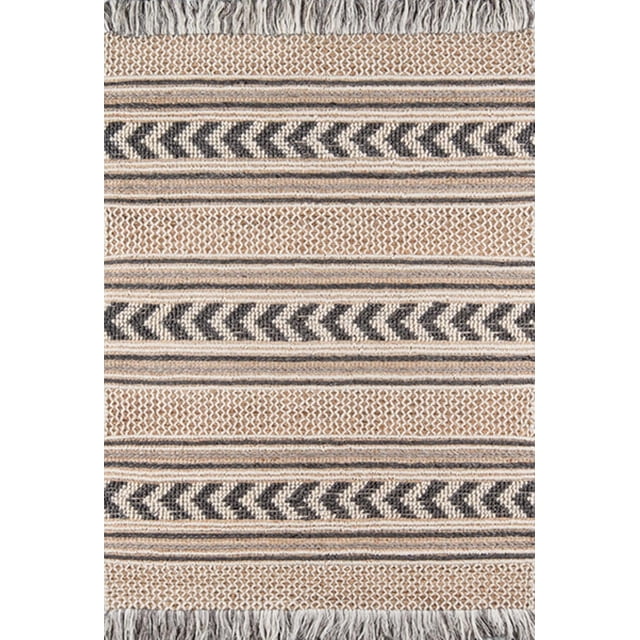 Area Rug Momeni Esme Charcoal 60 cm x 90 cm de lana y yute