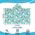 thumbnail image 2 of Blue Hedgehog Love Hooded Bath Towel，50"x30" for Ages 3 To 12 Kids, Quick Dry Lightweight Soft Microfiber Hood Beach Towel Cover Up for Kids, 2 of 7
