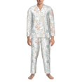 thumbnail image 3 of Hirioo Sea Animals for Men's Pajama Sets 2 Piece Pjs Men's Long-Sleeved Pajama Set Button Down Sleepwear,S-XXL-X-Large, 3 of 7