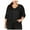 black, variant on Style & Co. Womens Button-Down Thermal Blouse, Black, Plus Size, 1X