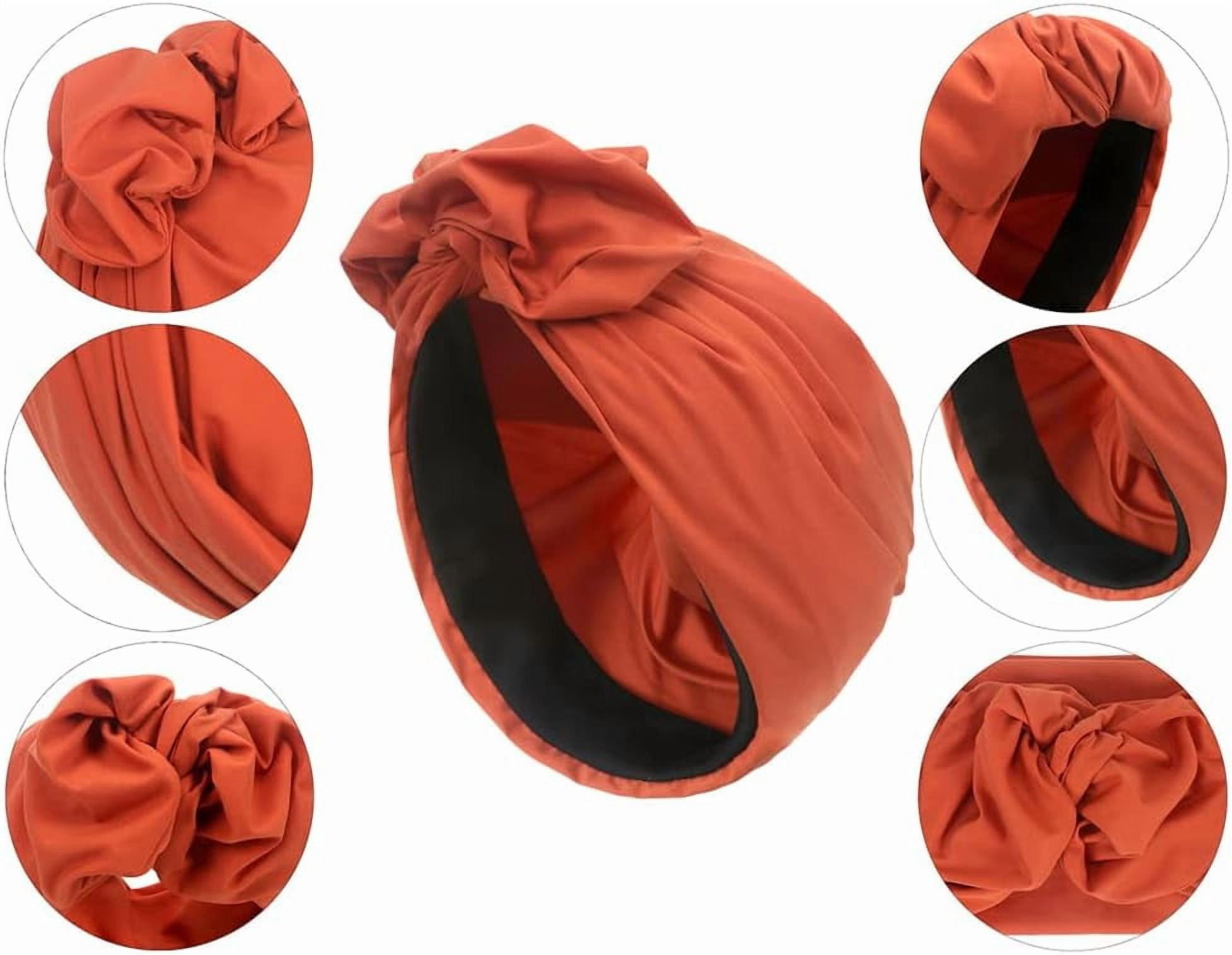 Zhengup 3 pcs Vintage French Female Turban Hat Fashion Bandana Headband Women's Soft Hair Cover Cap Ladies Head Wraps Muslim Headscarf Bonnet