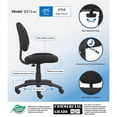 thumbnail image 3 of Pemberly Row Chaise de Bureau Réglable en Tissu DX Noir, 3 of 9