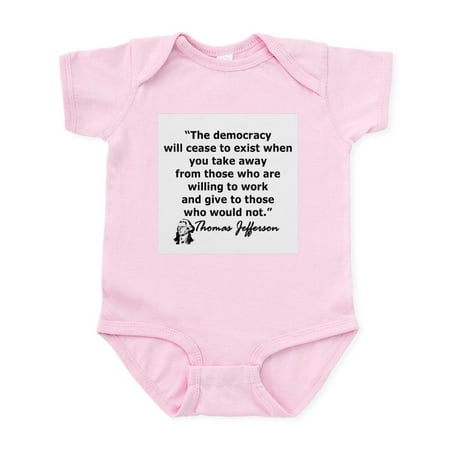 

CafePress - THOMAS JEFFERSON QUOTE Infant Bodysuit - Baby Light Bodysuit Size Newborn - 24 Months