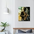 thumbnail image 3 of COMIO  Black Jazz Canvas Wall Art Modern African American Saxophone Player Painting Music Picture Prints Cool Men Bedroom Decor, 3 of 4