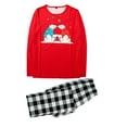 thumbnail image 1 of URMAGIC Matching Family Sleepwear Sets Christmas Pajamas with Cute Bear and Plaid Printed Long Sleeve Tee and Bottom Loungewear, 1 of 10