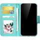 thumbnail image 5 of Funda tipo billetera con tapa de cuero de PU con patrón de gato de dibujos animados verde para Samsung Galaxy S10 Plus, 5 of 5