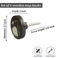 thumbnail image 5 of Perilla Home Set of 6 Lily Flower MOP Wooden Cabinet Knobs Decorative Antique Knobs for Home Kitchen Cabinet Hardware Cupboard Door Dresser Wardrobe and Drawer Pull Handle, 5 of 9