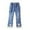 Pink1, variant on REDARER Girls' Flare Denim Pants Elastic Waistband Pearl Decor Ruffled Hem Casual Stretch Jeans,9-10 Years