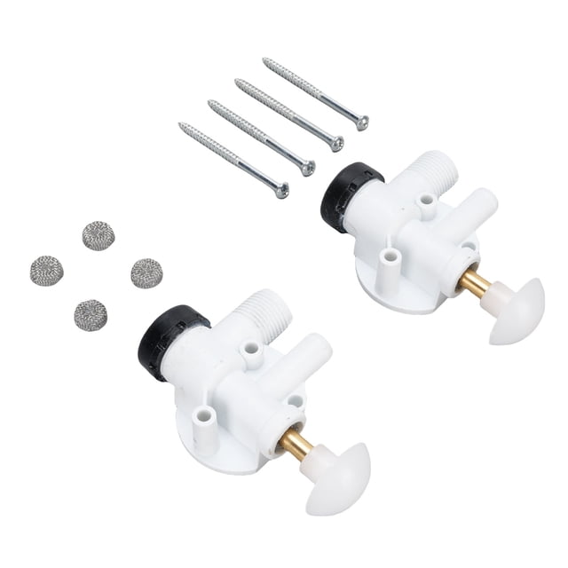 RV Water Valve Replacement Kit, Prevent Leakage Precise Fit 385314349 RV Toilet Water Valve Kit for Motorhome Replacement for Pedal-flush Toilet