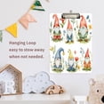thumbnail image 6 of Plastic Clipboard Acrylic Hanging Clip Board with silver Low Profile Office School Supplies 12.5x9 Dwarfs Flowers Plants, 6 of 9