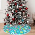 thumbnail image 5 of Rocae Donut for Christmas Tree Skirt with Pom Pom Trim for Holiday Party for Holiday Home Decor Indoor Outdoor-36", 5 of 7