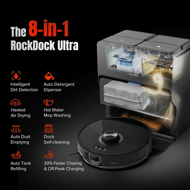 Refurbished Excellent - Roborock S8 MaxV Ultra Robot Vacuum and