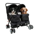 Karmas Product Double Deck Folding Pet Stroller with Large Wheels for