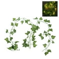 NKTIER Leaf LED String Lights,Vine Fairy Lights Powered Green Leaf Garland 2M 20LED Maple String ...