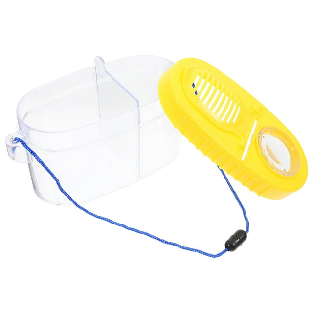 Caja de observación bidireccional, lupa de observador biológico portátil, gafas de aumento especiales para estudiantes, juguete educativo para niños (amarillo), 1 ud.