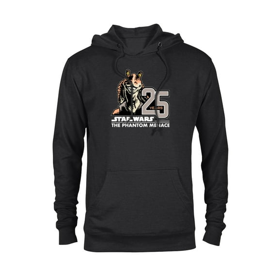 Star Wars The Phantom Menace 25th Anniversary Jar Jar Binks- Pullover Hoodie for Adults - Customized-Black