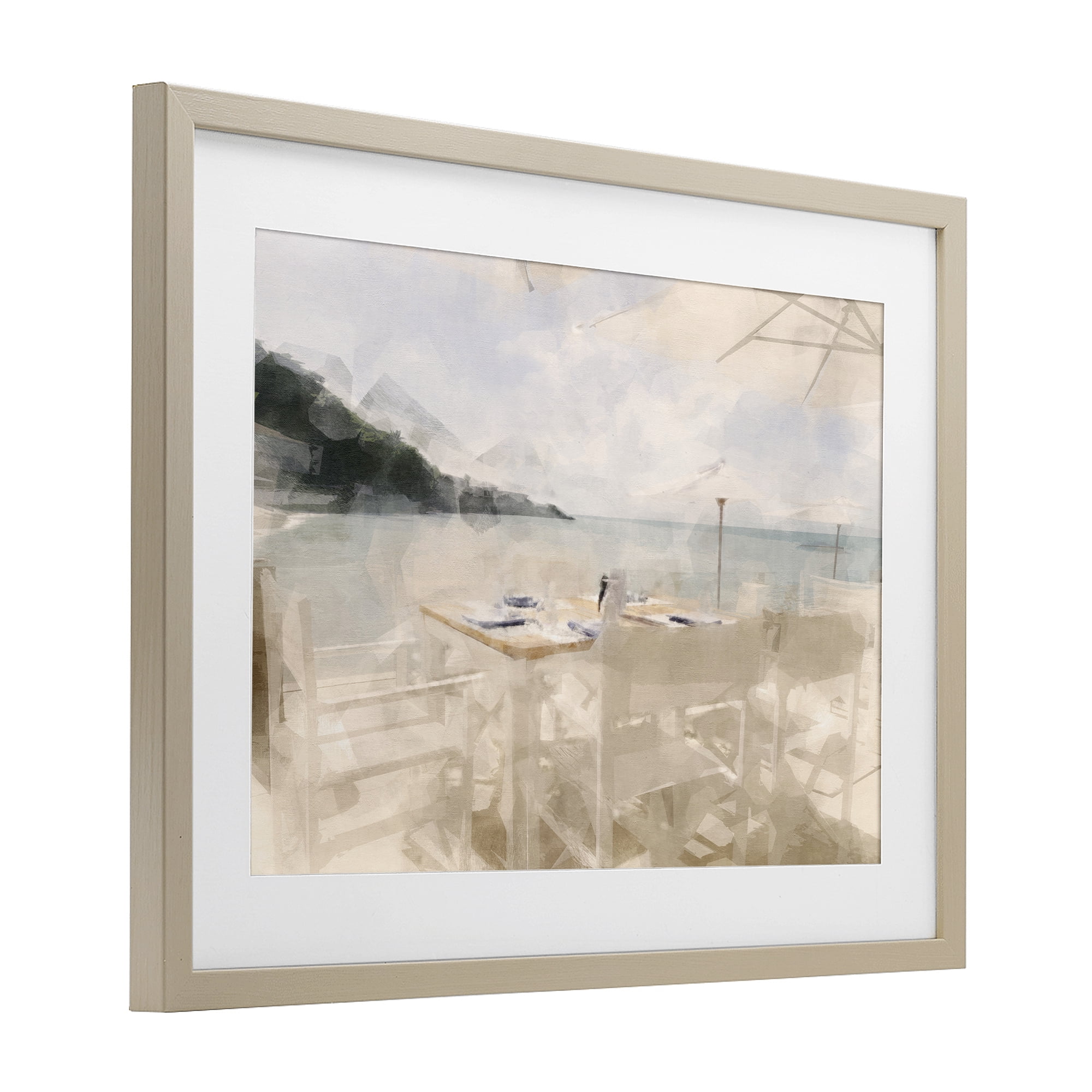Stupell Industries Table By The Sea Birch Framed Print Under Glass, design by Noah Bay