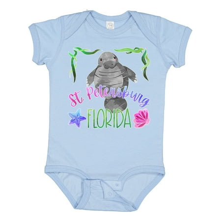 

Inktastic St. Petersburg Florida Cute Swimming Manatee Gift Baby Boy or Baby Girl Bodysuit