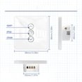 thumbnail image 3 of Interruptor inteligente Panel de control de cortina de pantalla táctil de vidrio de arco interruptor de cortina inteligente Wifi Tuya Compatible con Alexa asistente de Google Irfora Interruptor inteligente, 3 of 7