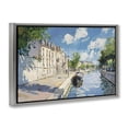 thumbnail image 2 of Stupell Industries French Country Boat in Canal Summer Reflection Gray Floating Frame Canvas Art, 25 x 17, by Creative Studio, 2 of 8