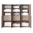 thumbnail image 6 of Lee Wardrobe Closet 1.0 from Engineered Wood in Rustic Gray - Set of 3, 6 of 16