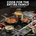 thumbnail image 3 of Ceramax 12 Pc Stainless Steel Pots and Pans Set Non Stick with New Tektanium Technology, Hybrid Ceramic Micro Textured Cookware Set with Etched Design, Induction Ready Frying Pan Skillet Set, 3 of 7