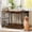 Brown, variant on 48 inch Dog Cage Furniture for Extra Large Dog, Double-Doors Heavy Duty Dog Crate with 360° Caster Wheels, Dog Kennel Indoor Decorative Pet House Dog Cage Table, Brown