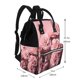 thumbnail image 2 of Easygdp Delicate Pink Carnations para Bolsa de Bebé de Gran Capacidad con Múltiples Bolsillos, Bolsa de Pañales para Padres, Bolsa de Viaje Organizada y Elegante, 2 of 6