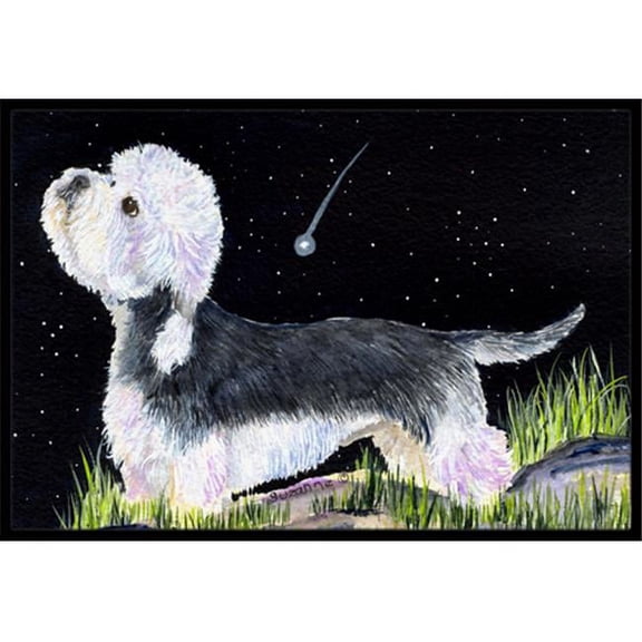 Starry Night Dandie Dinmont Terrier Doormat - 24 x 36 in.