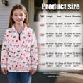 thumbnail image 7 of Uorisanigo Girls Oversized Sweatshirts Long Sleeve Lapel Zipper Sweatshirt Pink Christmas Snowman Drop Shoulder Athletic Outerwear Top for Sports and Daily Wear School Fall Clothes, 7 of 7