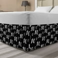 thumbnail image 1 of Abstract Bed Skirt, Internet Abbreviation Conceptual Theme Xoxo Brush Stroked Lettering and Hearts, Elastic Bedskirt Dust Ruffle Wrap Around for Bedding Decor, 4 Sizes, Black White, by Ambesonne, 1 of 2