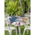 thumbnail image 2 of Easter Rabbits Outdoor Tablecloth - 54 Inch Round Dining Table Cover, Cute Bunny Faisy Leaf Eggs Spring Colorful Plaid Waterproof Outdoor Table Cloth with Umbrella Hole & Zipper for Picnic/Patio, 2 of 7