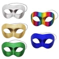 thumbnail image 3 of Masquerade Mask Silver Half Face Design for Women Halloween Party Accessory for Dress Up Events and Themed Gatherings, 3 of 3