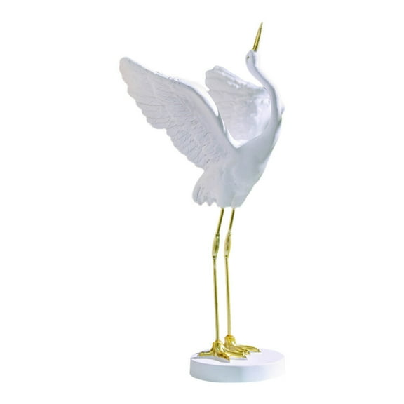 PAMINGONO Crane Statues Indoor Home Decor 1PC 11.8X5.7X3.5Inch Resin Material