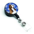 thumbnail image 1 of ""Caroline'S Treasures Springer Spaniel Winter Snowflakes Holiday Carrete Retráctil Para Insignia Multicolor (Ss4651Br)"", 1 of 1