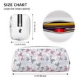 thumbnail image 3 of Uemuo Lilies Flowers Printed Leather Pencil Case, Pencil Pouch, Portable Pencil Bag, Pen Case for& Office, 3 of 7
