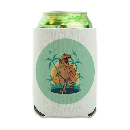

Dinosaur Tyrannosaurus Rex Running Can Cooler - Drink Sleeve Hugger Collapsible Insulator - Beverage Insulated Holder