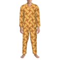 thumbnail image 3 of Fotbe Peanuts6 Pijama de Hombre con Estampado de Manga Larga, Conjunto de 2 Piezas, Ropa de Dormir Suave y Cómoda con Bolsillos-XX-Large, 3 of 7