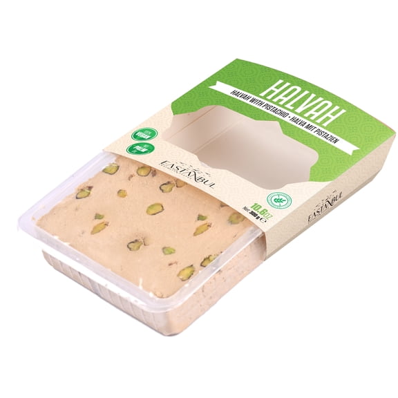Eastanbul Halvah with Pistachio, Turkish Halva, Tahini Halvah, Halva Candy, 10.6oz