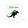 thumbnail image 5 of 3drose, Brothersaur Dinosaur - Green and Black Cute T-rex Brother and Sibling, 6 Greeting Cards with Envelopes, 5 of 7