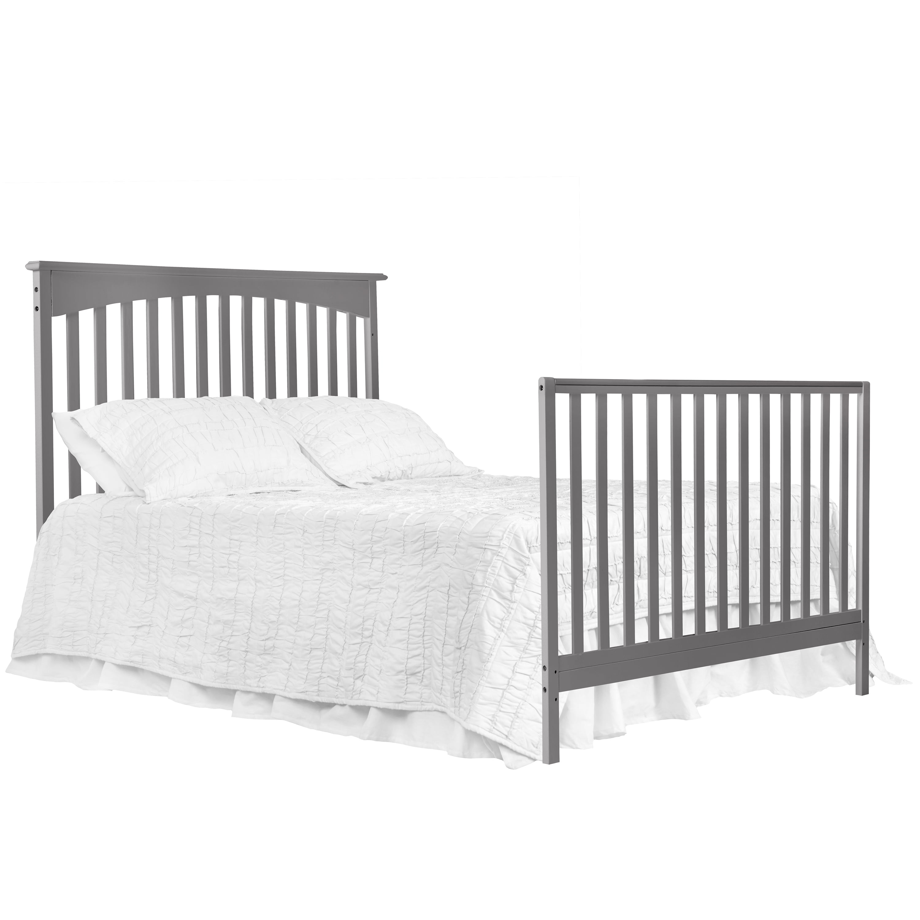 Dream On Me Chloe 5-in-1 Convertible Crib and Changer, Storm Grey