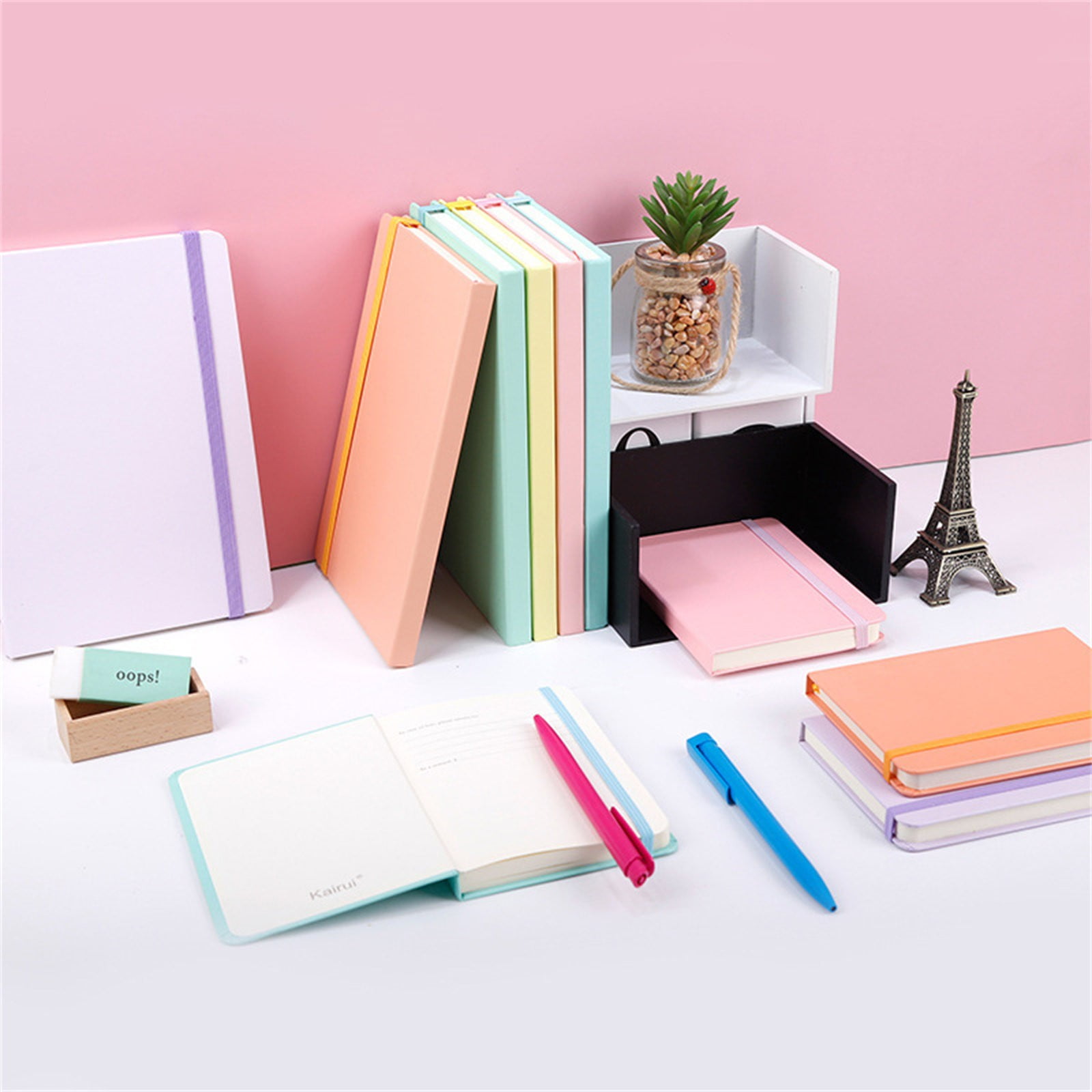 Clearance notebook for recording under $20,Notebook 4 Pcs Thick Flower Design Hardcover 8mm Ruled 4 Color 80 Sheets 160 Pages Journals For Study And Notes 2PC