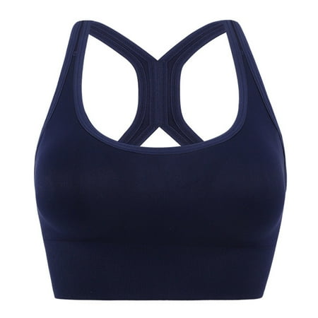 

GETHOME Women Running Fast Dry X Shape Back Push Up Sports Bra Seamless Yoga Fitness