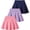 Hot Pink Purple Black, variant on 3 Pack Girls Athletic Skorts High Waisted Tennis Skirts with Built-in Shorts Kids Active Skirts 7-8 Years (Pink Purple Red)