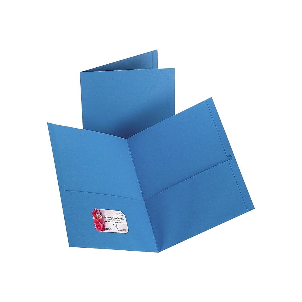 folder plastic & pocket blue